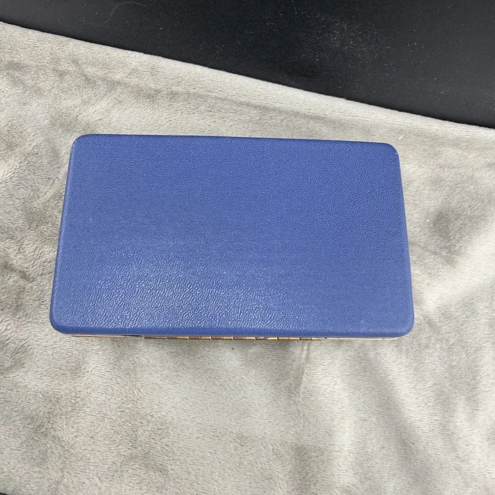 Vintage Hamlin Watch Box Blue Velvet